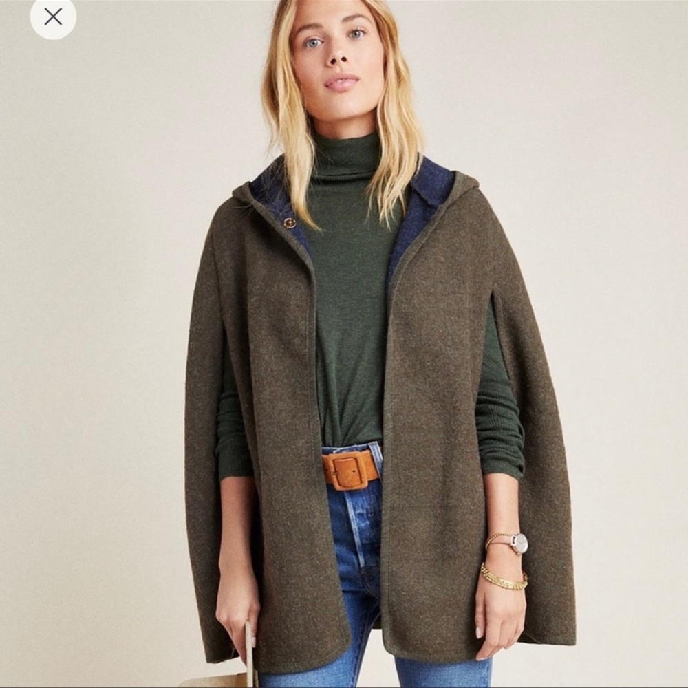 ISO Anthropologie Bellamy Capelet in Moss Color